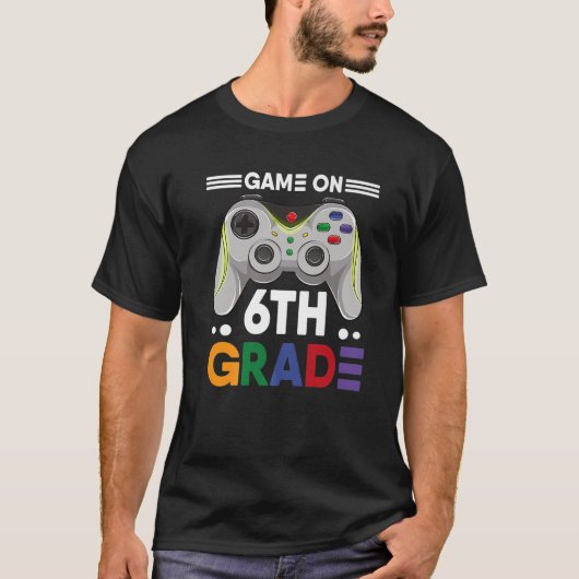 Game op 6e gamer eerste dag terug naar school B T-shirt (Voorkant)