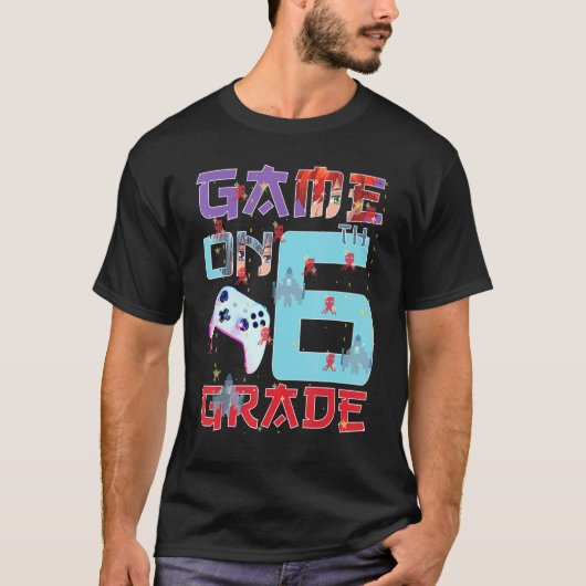Game op 6e klas t-shirt (Voorkant)