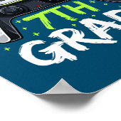 Game op 7e klas Funny terug naar school gamer boys Poster (Hoek)