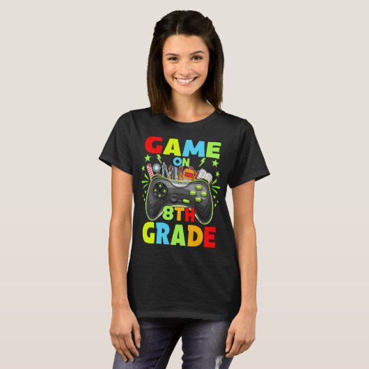 Game op 8e graad terug naar 8e graadniveau niet ve t-shirt (Voorkant volledig)