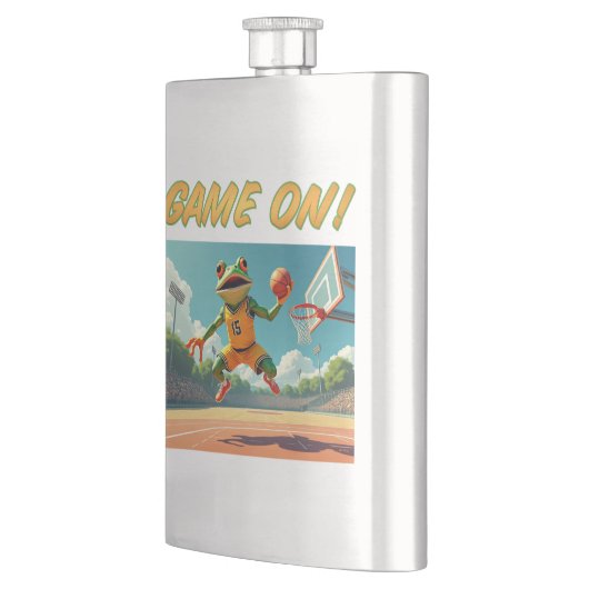 Game Op Basketbal Kikker RVS Kolf Flacon (Links)