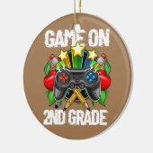 Game op de tweede gamer in de 2e klasse keramisch ornament (Links)