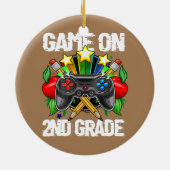 Game op de tweede gamer in de 2e klasse keramisch ornament (Achterkant)