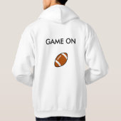 GAME OP football achteraan. Hoodie (Achterkant)