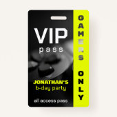 Game op gepersonaliseerde gamer verjaardag niveau  badge (Voorkant)