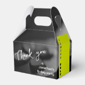 Game op gepersonaliseerde gamer verjaardag niveau bedankdoosjes (Achterkant)