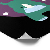 Game op Kawaii grappige baby in blauwe kleur Poster (Hoek)