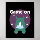 Game op Kawaii grappige baby in blauwe kleur Poster (Voorkant)