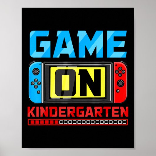 Game op kleuterschool gamer terug naar school eers poster (Voorkant)