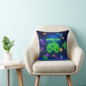 Game op neongroen, blauw, gamer-Sierkussen Kussen (Stoel)