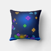 Game op neongroen, blauw, gamer-Sierkussen Kussen (Achterkant)