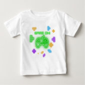 Game op neongroene, blauwe en gele gamer T-Shirt (Voorkant)