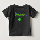 Game op neongroene, blauwe en gele gamer T-Shirt (Achterkant)
