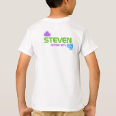 Game op neongroene, blauwe en gele gamer T-Shirt (Achterkant)