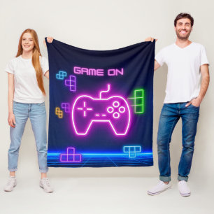 Game op neonvideogamer fleece deken