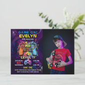 Game op niveau omhoog Video Game Verjaardag Kaart (Staand voorkant)