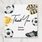 Game op Soccer Sport Football Verjaardag Dank u Bedankjes Labels (Voorkant)