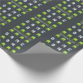 Game op speciale verjaardag van de retro alien gam cadeaupapier (Hoek)