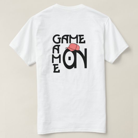 Game op typografie ontwerp t-shirt (Design achterkant)