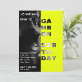 Game Op Verjaardag Gepersonaliseerde Gamer Level U Kaart (Staand voorkant)