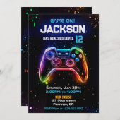 Game op video game controller uitnodiging niveau o (Voorkant / Achterkant)