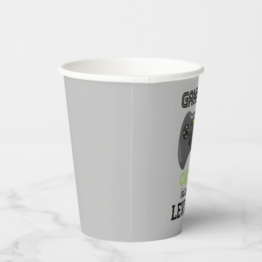 Game Op Videospel Niveau Omhoog Verjaardag Papieren Bekers (Rechts)