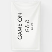 Game op voeg koppel naam huwelijksfeest plaats sta spandoek (Verticaal)