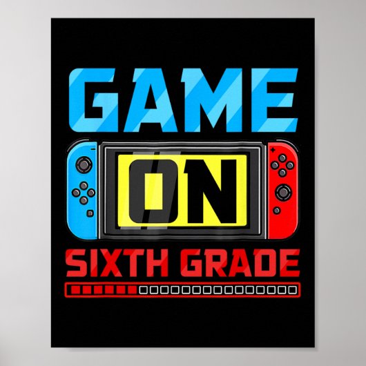 Game op zesde klas gamer terug naar school eerste  poster (Voorkant)