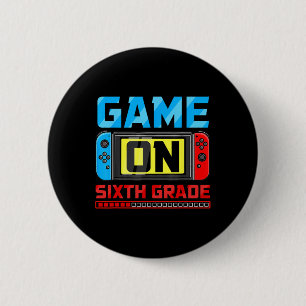 Game op zesde klas gamer terug naar school eerste  ronde button 5,7 cm