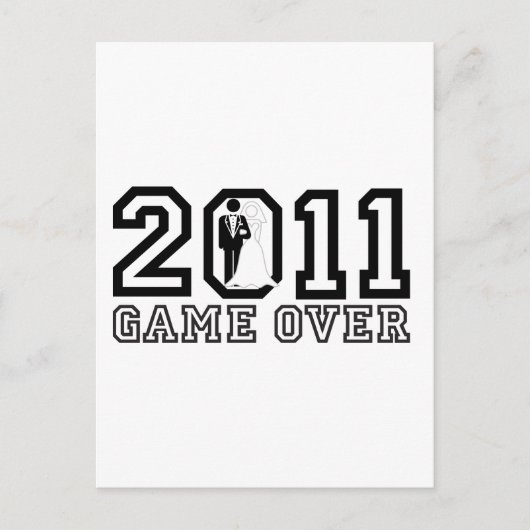Game over 2011 briefkaart (Voorkant)