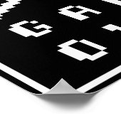 Game over 8-bits Skull Crossbones Pixel Art Poster (Hoek)