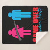 Game Over | Bachelor Party Blanket Sherpa Deken (Voorkant (horizontaal))