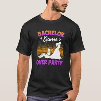 Game over  bachelor party man wedding t-shirt