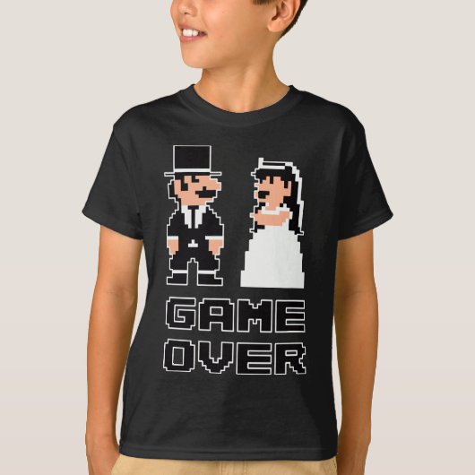 Game over Bachelor Party Weddenschap Groomsman Hum T-shirt (Voorkant)