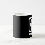 Game over | Bachelor Stag Party Gift (zwart/wit) Koffiemok (Center)