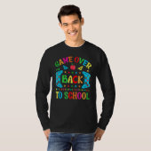 Game Over Back To School Video Game Leveled Up Boy T-shirt (Voorkant volledig)