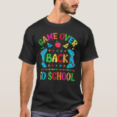 Game Over Back To School Video Game Leveled Up Boy T-shirt (Voorkant)