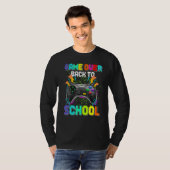 Game Over Back To School Video Game Leveled Up Boy T-shirt (Voorkant volledig)