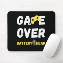 Game Over Battery Dead Funny Gamer Design