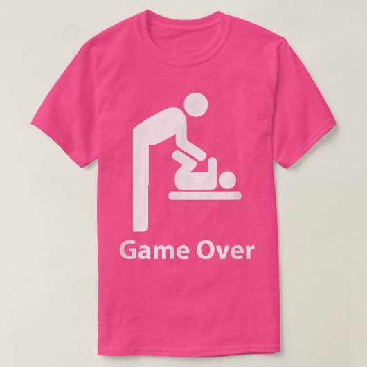 Game over belangrijke dads om Vaderdag te geven Pr T-shirt (Design voorkant)