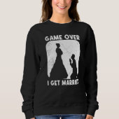 Game over bride groom husband and wife wedding trui (Voorkant)