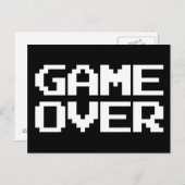 Game over briefkaart (Voorkant / Achterkant)