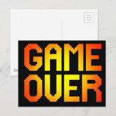 GAME OVER BRIEFKAART (Voorkant / Achterkant)