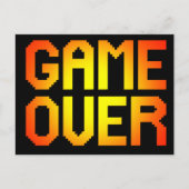 GAME OVER BRIEFKAART (Voorkant)
