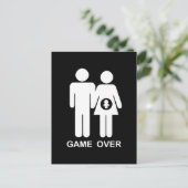 Game over briefkaart (Staand voorkant)