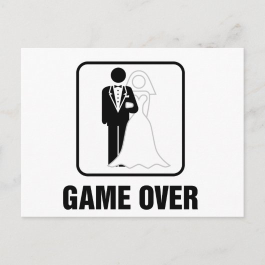Game over briefkaart (Voorkant)