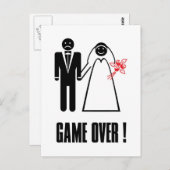 GAME OVER Briefkaart Bedankt Uitnodigingskaart (Voorkant / Achterkant)