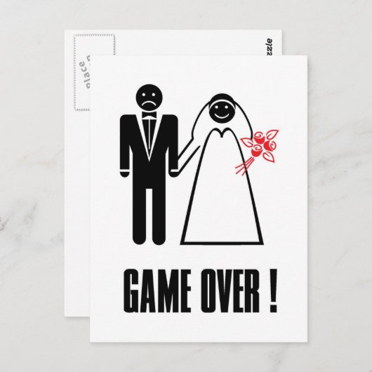 GAME OVER Briefkaart Bedankt Uitnodigingskaart (Voorkant / Achterkant)