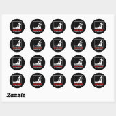 Game Over - Bruid en bruidegom bruiloft Ronde Sticker (Vel)