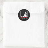 Game Over - Bruid en bruidegom bruiloft Ronde Sticker (Tas)